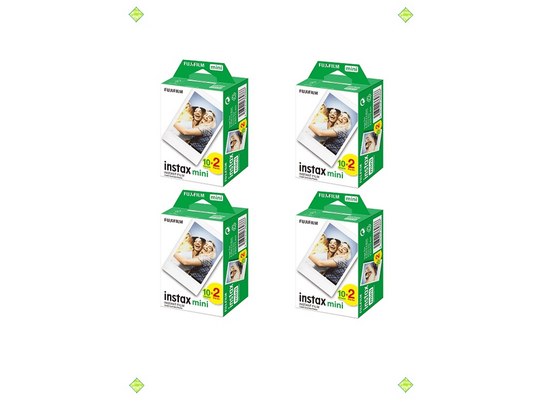 FUJIFILM Mini Rulo 20'li Mini 9-11-90 Uyumlu 4'lü Set 80 Poz Fotoğraf Filmleri