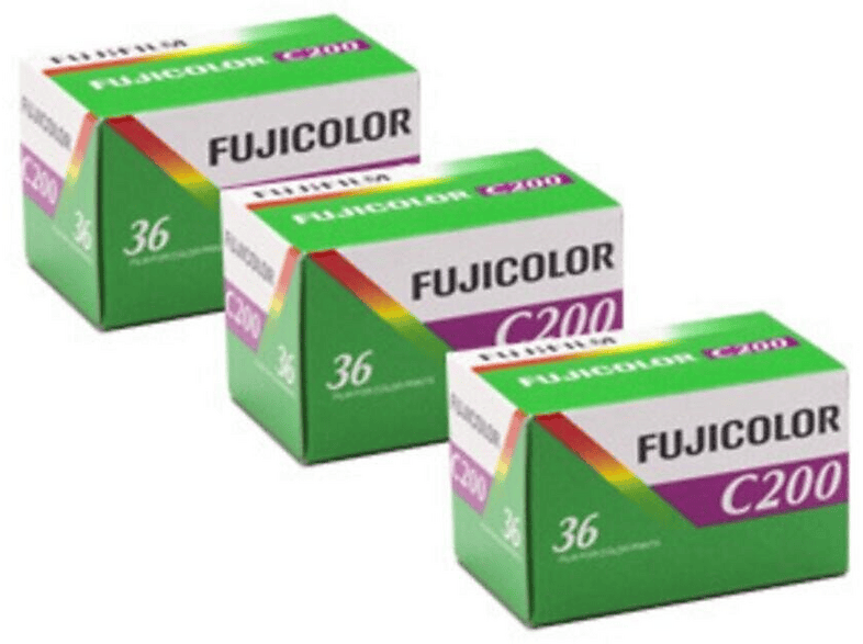 FUJIFILM Fuji Color C200 Analog Renkli 3'lü Set Fotoğraf Filmleri