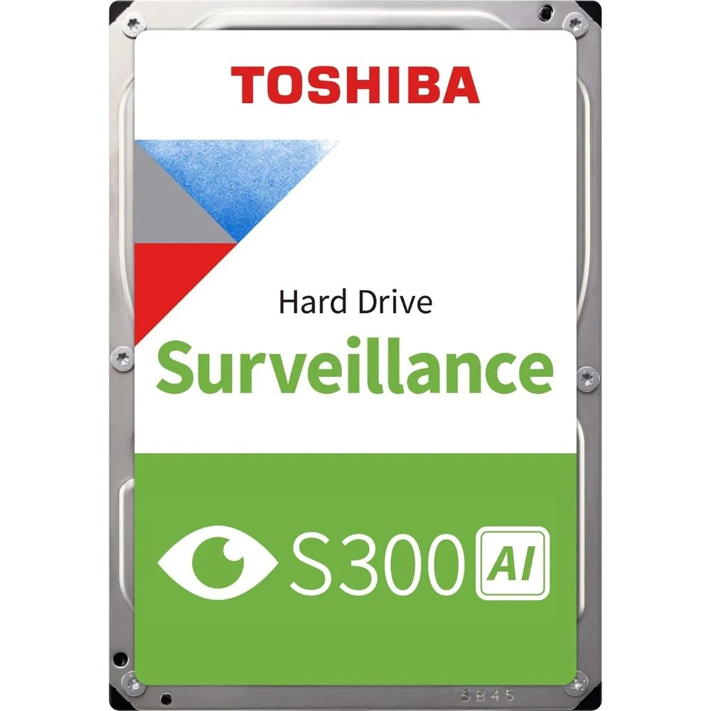 Toshiba Surveillance S300 AI sabit sürücü etiketi.