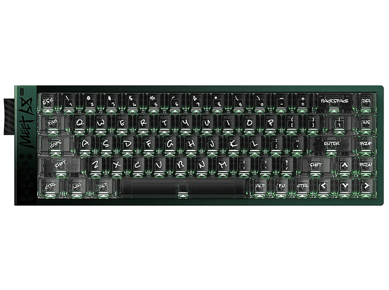 IQUNIX Meet68 Ultra Doppler Green %65 Omega Manyetik Switch 8K Hz Hall Effect Hotswap RGB İngilizce kablolu Oyuncu Klavyesi Çok Renkli