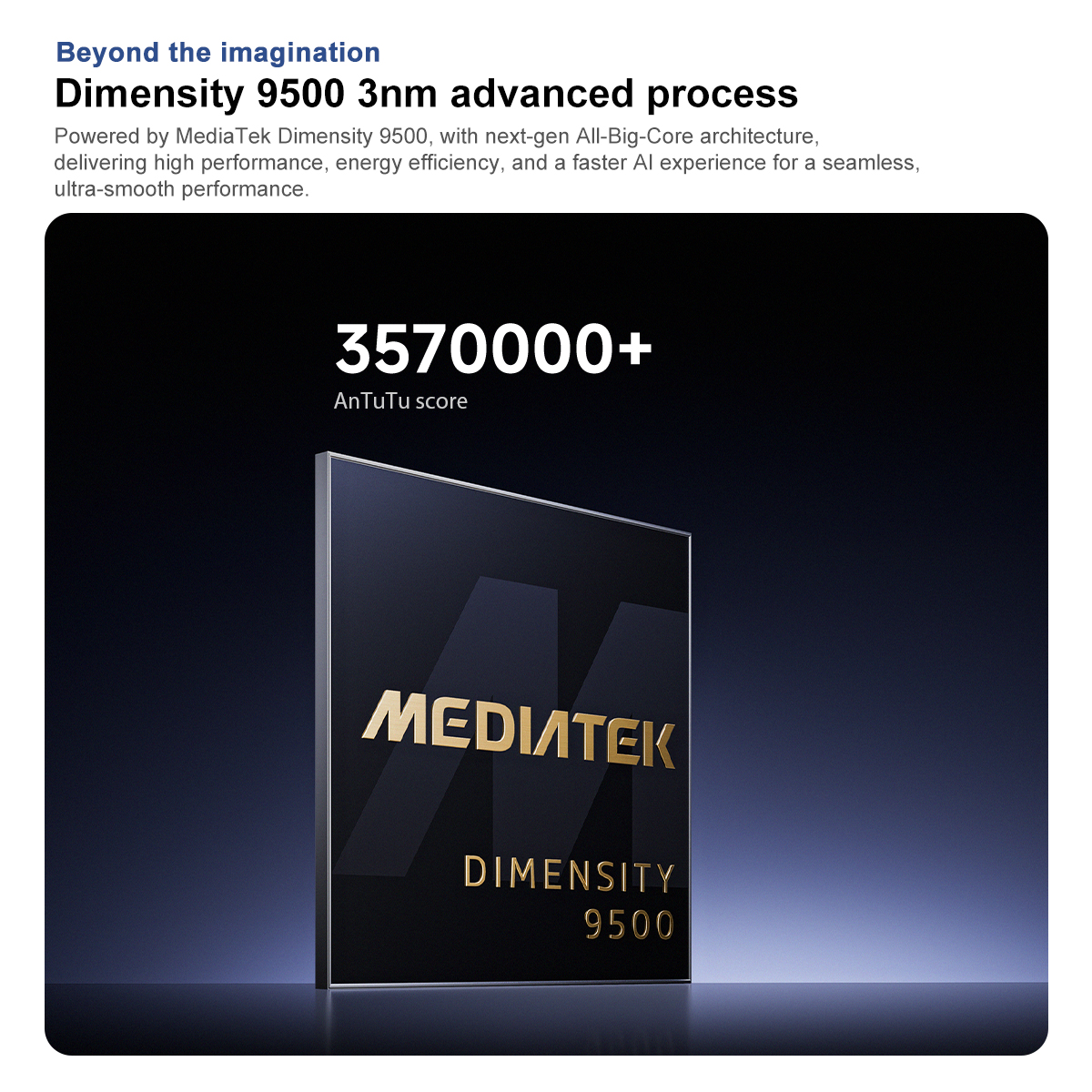 Puntuación AnTuTu superior a 3,57 millones para el procesador MediaTek Dimensity 9500.