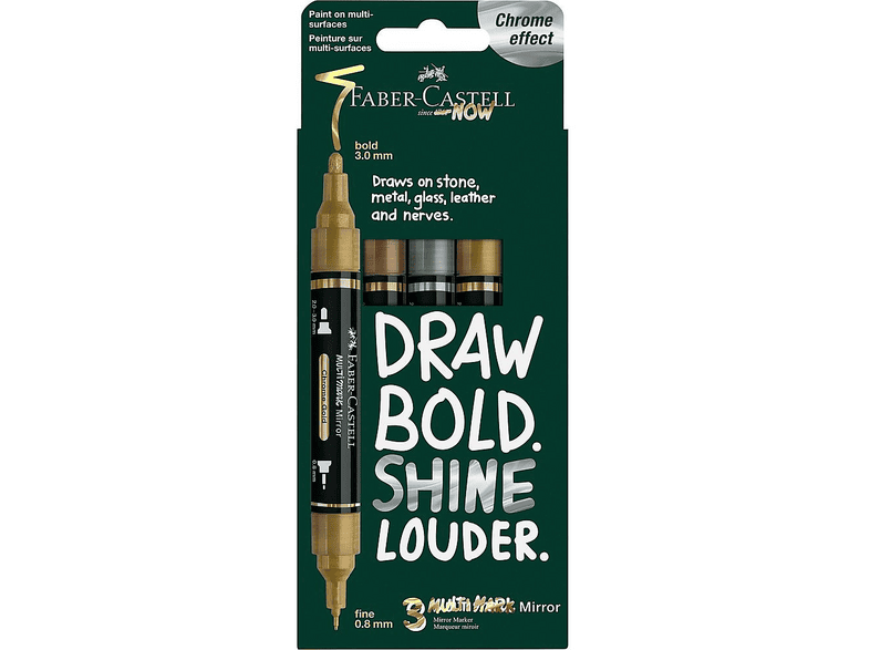 FABER-CASTELL Multimark /Kupfer/Chrom Permanentmarker, Gold/Kupfer ...