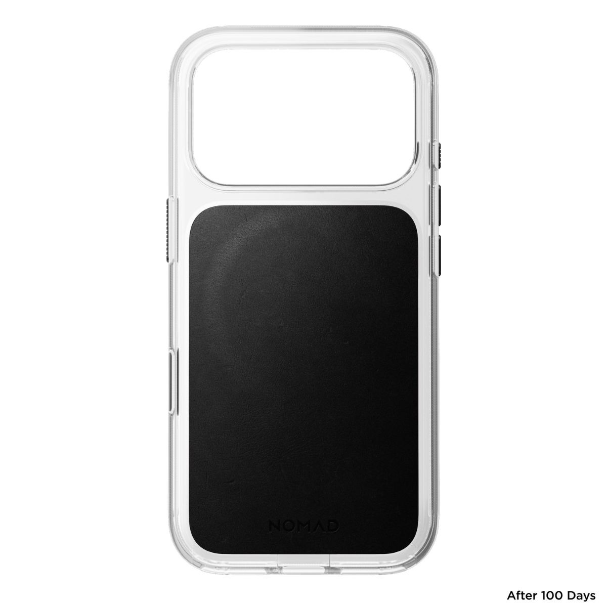 Funda para móvil - NOMAD Clear Leather Case, Compatible con Apple Apple iPhone 18 Pro, Negro