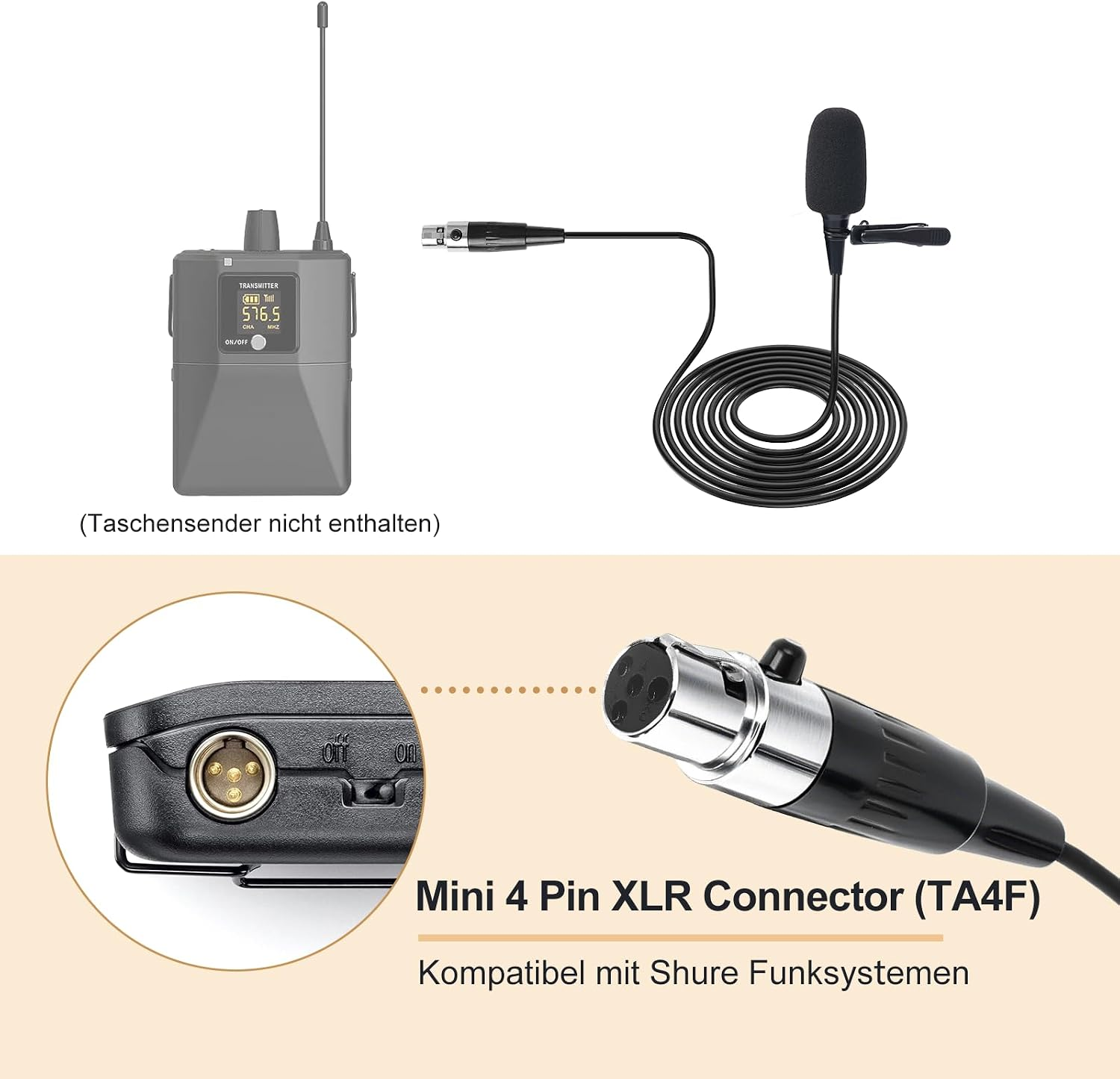 SOLVYN Nieren-Kondensator Mini 4-Pin XLR Lavalier-Mikrofon Multicolor ...