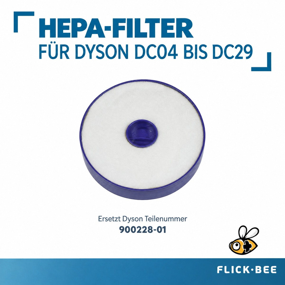 Filtre HEPA rond et bleu pour aspirateurs Dyson, modèle 900228-01.