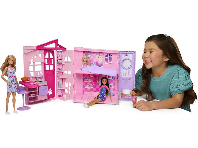 BARBIE Weekend House JMD28 Spielset Rosa | MediaMarkt