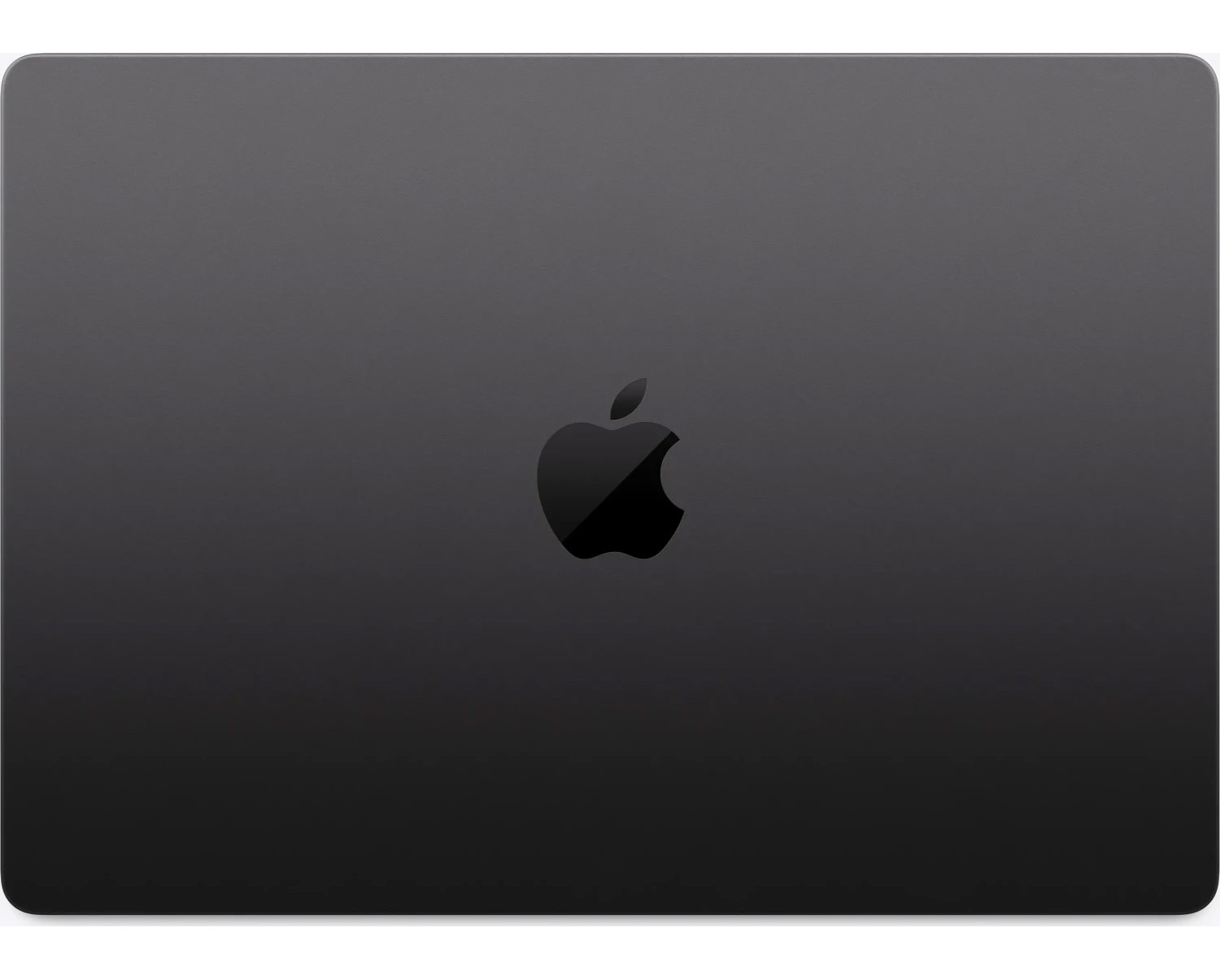 Zamknięty szary MacBook z błyszczącym logo Apple pośrodku.