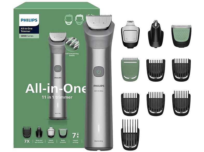 PHILIPS 5000 Serisi MG5932/15 11'i 1 Arada Erkek Bakım Seti Siyah
