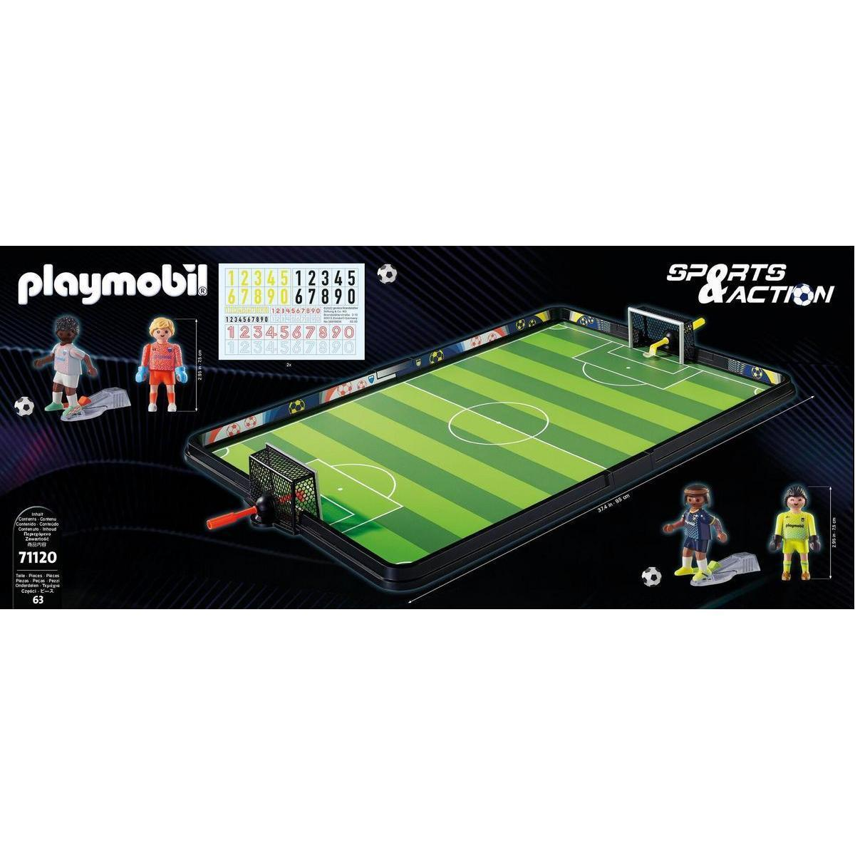Juego de futbolín Playmobil Sports & Action con figuras y accesorios.