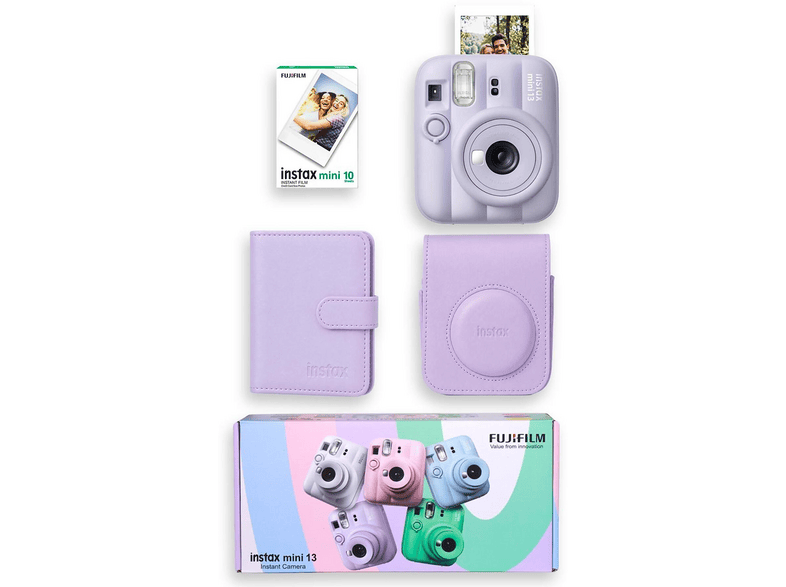 FUJIFILM Instax Mini 13 Çanta Albüm 10'lu Film Special Box Fotoğraf Makinesi Mor