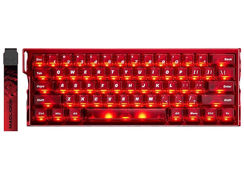 FGG MADLIONS MAD Light 60 HE Full Aluminum 8K Manyetik Kablolu Manyetik Oyuncu Klavyesi Kırmızı