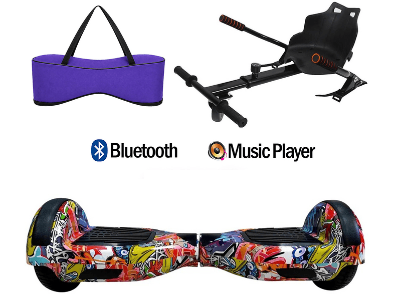 CITYMATE Elektrikli Kaykay Akıllı Denge 6.5 inç + HoverKart + Çanta Extrem Paket D11 Hoverboard