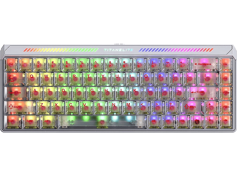 FGG MADLIONS Titan 68 Turbo 8K Manyetik Polar Magnetic RGB Switches Kablolu Oyuncu Klavyesi Beyaz