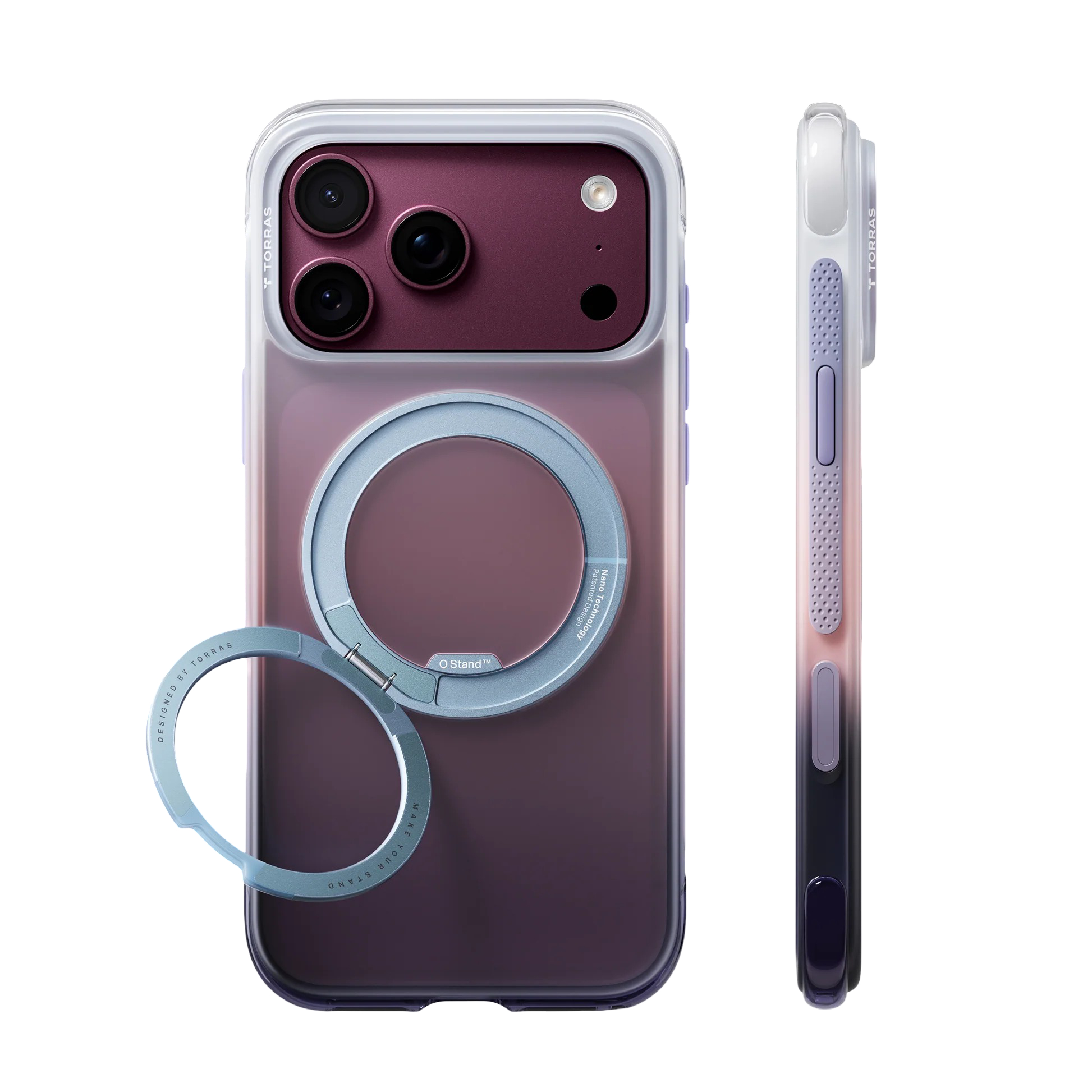 Etui ochronne TORRAS Ostand O3 Air Gradient MagSafe Fioletowy | sprawdź ...