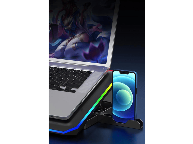 WI-FI４台セット(ＨＤＤ無し) TORIMA CF-04 Ayarlanabilir Dizüstü Bilgisayar RGB Soğutucu Stand