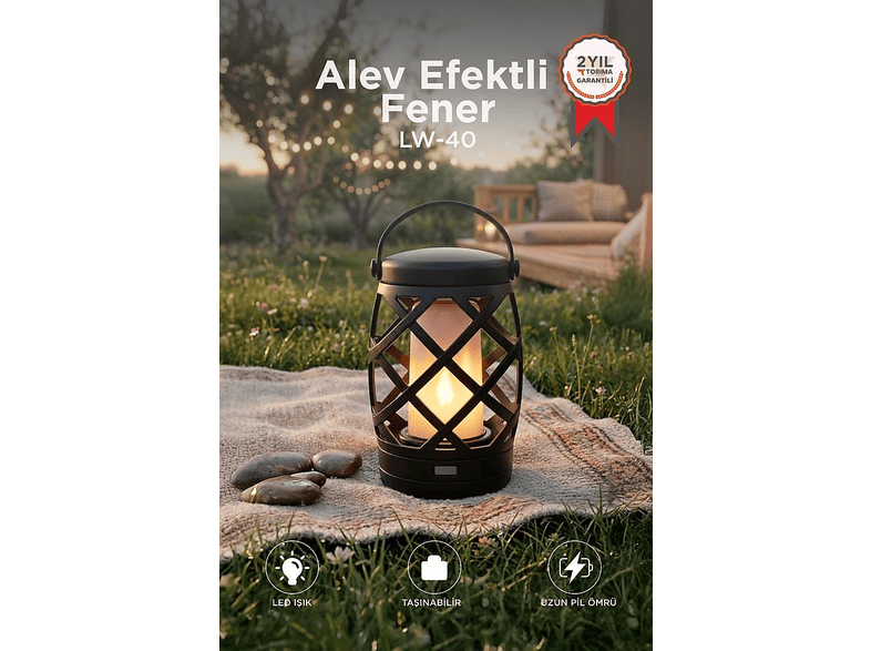 TORIMA Nostaljik Retro Pilli Led Işıklı LW40 Gece Lambası Siyah