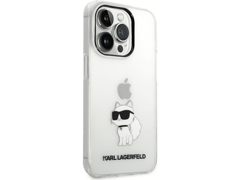 KARL LAGERFELD iPhone 14 Pro Uyumlu Transparan Choupette Dizayn Kapak Telefon Kılıfı Şeffaf