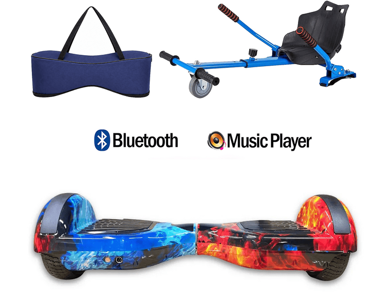 CITYMATE Elektrikli Kaykay Akıllı Denge 6.5 inç + HoverKart + Çanta Extrem Paket D10 Hoverboard