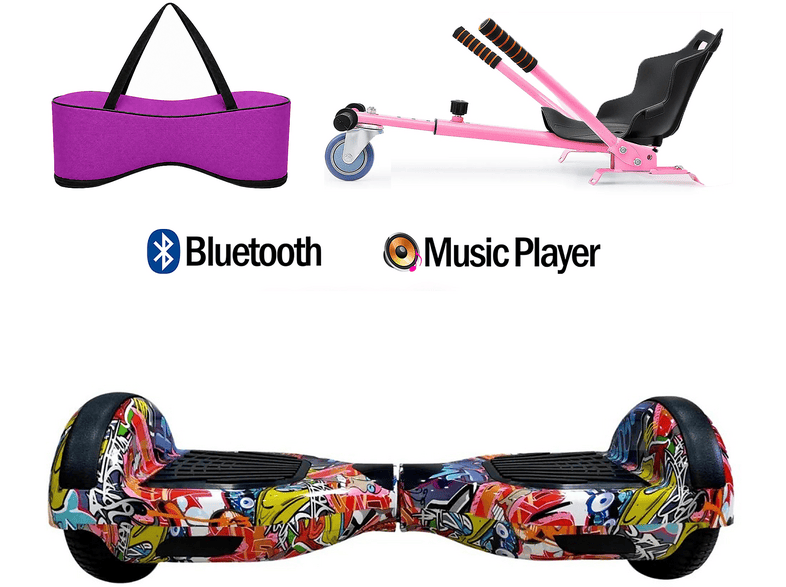 CITYMATE Elektrikli Kaykay Akıllı Denge 6.5 inç + HoverKart + Çanta Extrem Paket D11 Hoverboard