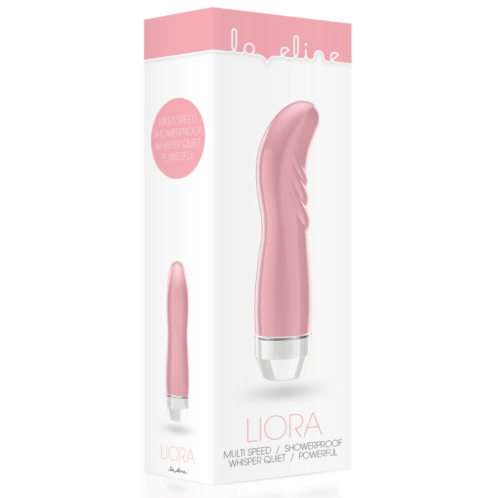 Rosa Dildo in weißer und rosa Verpackung mit Produktinfos.