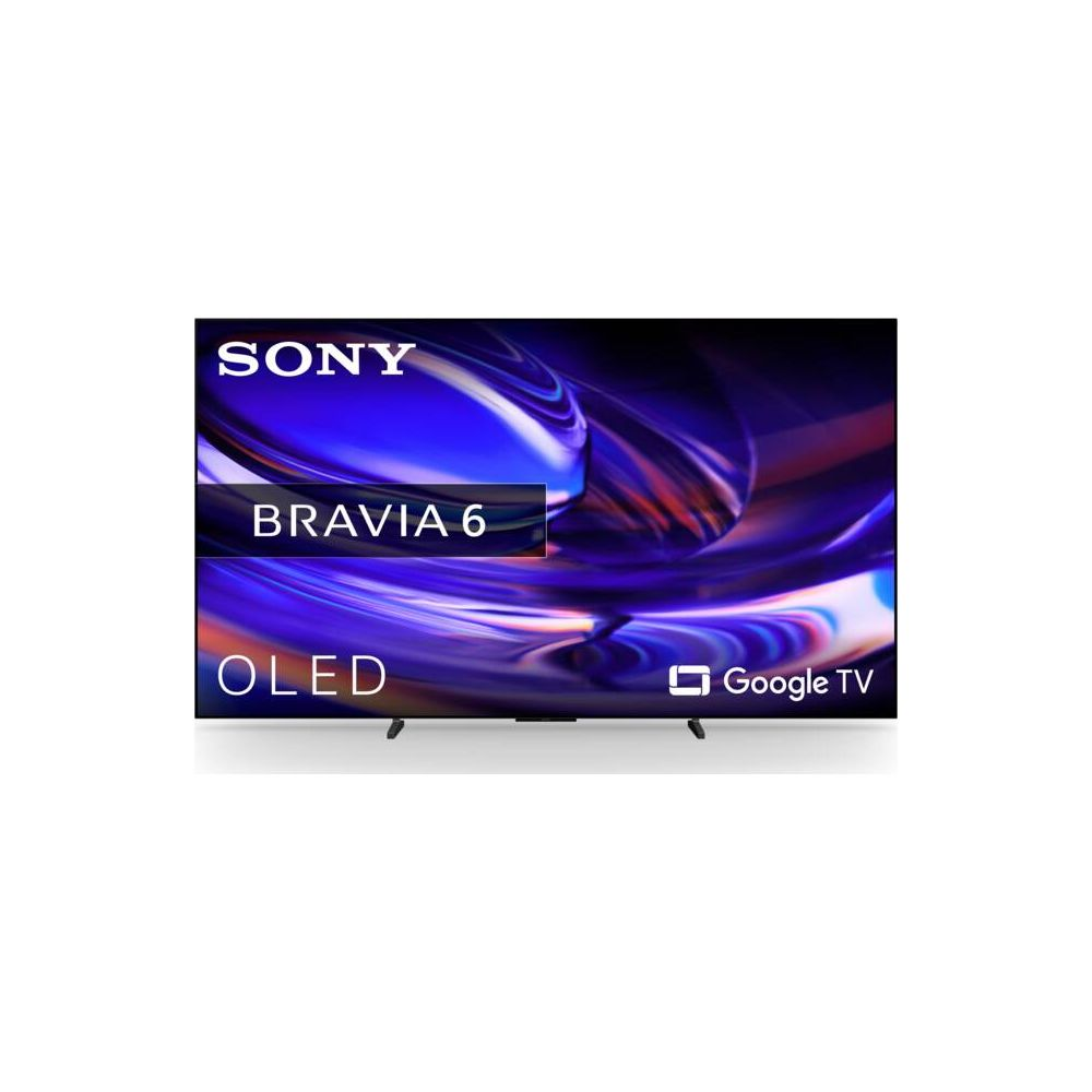 Sony Bravia 6 OLED-Fernseher mit Google TV auf weißem Hintergrund.