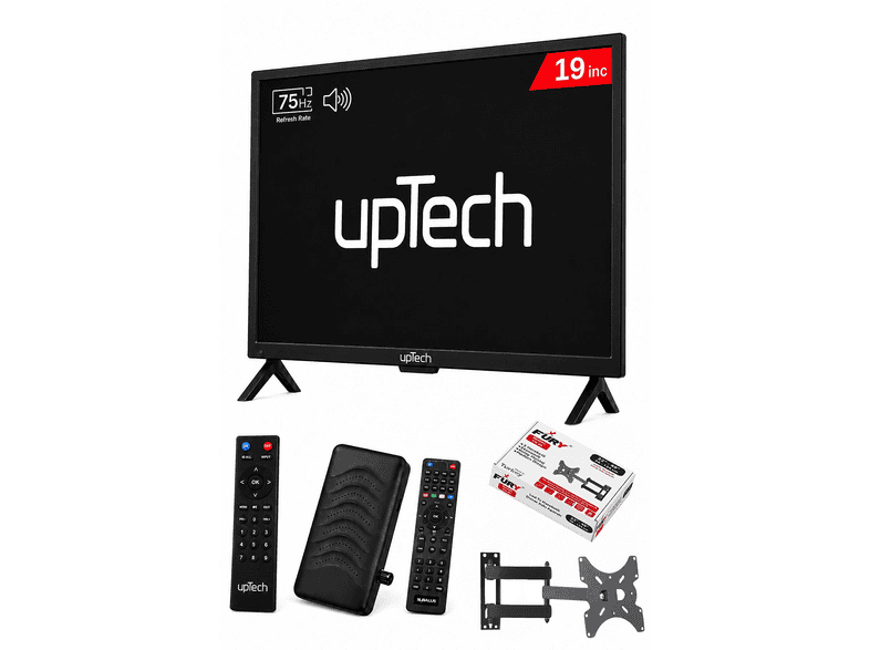 UPTECH Çanaklı Çanaksız Wi-Fi'li Uydu Alıcısı + TV Askı Aparatı Hediyeli 19 inç 48 cm Full-HD TV