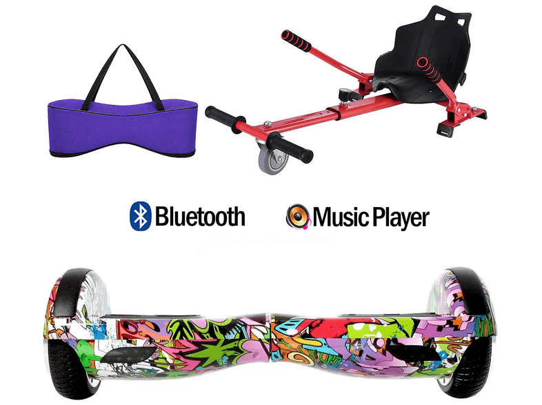 CITYMATE Elektrikli Kaykay Akıllı Denge 6.5 inç + HoverKart + Çanta Extrem Paket D04 Hoverboard