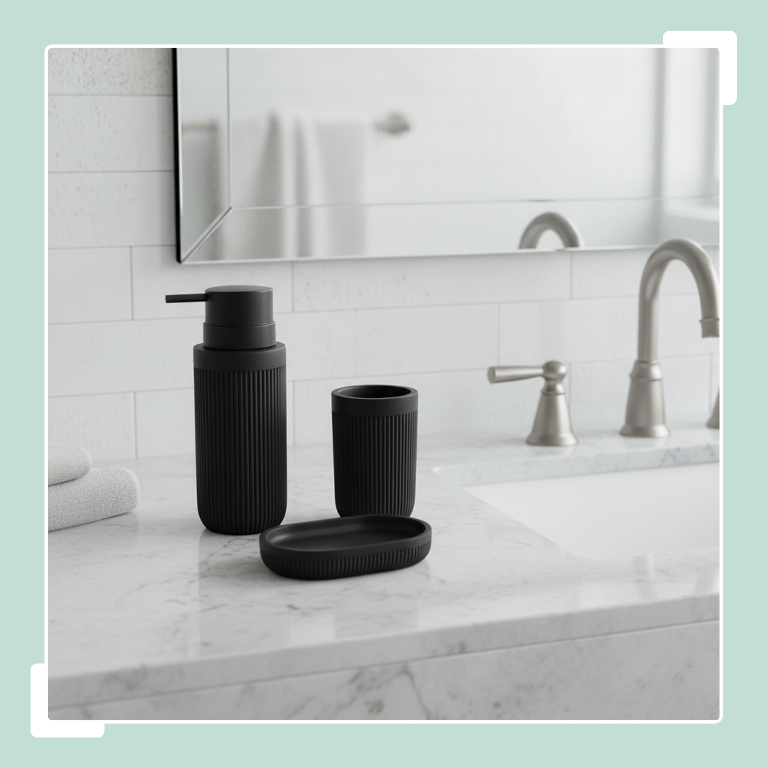 RELAXDAYS 3-tlg. Bad-Accessoires Badaccessoire-Set