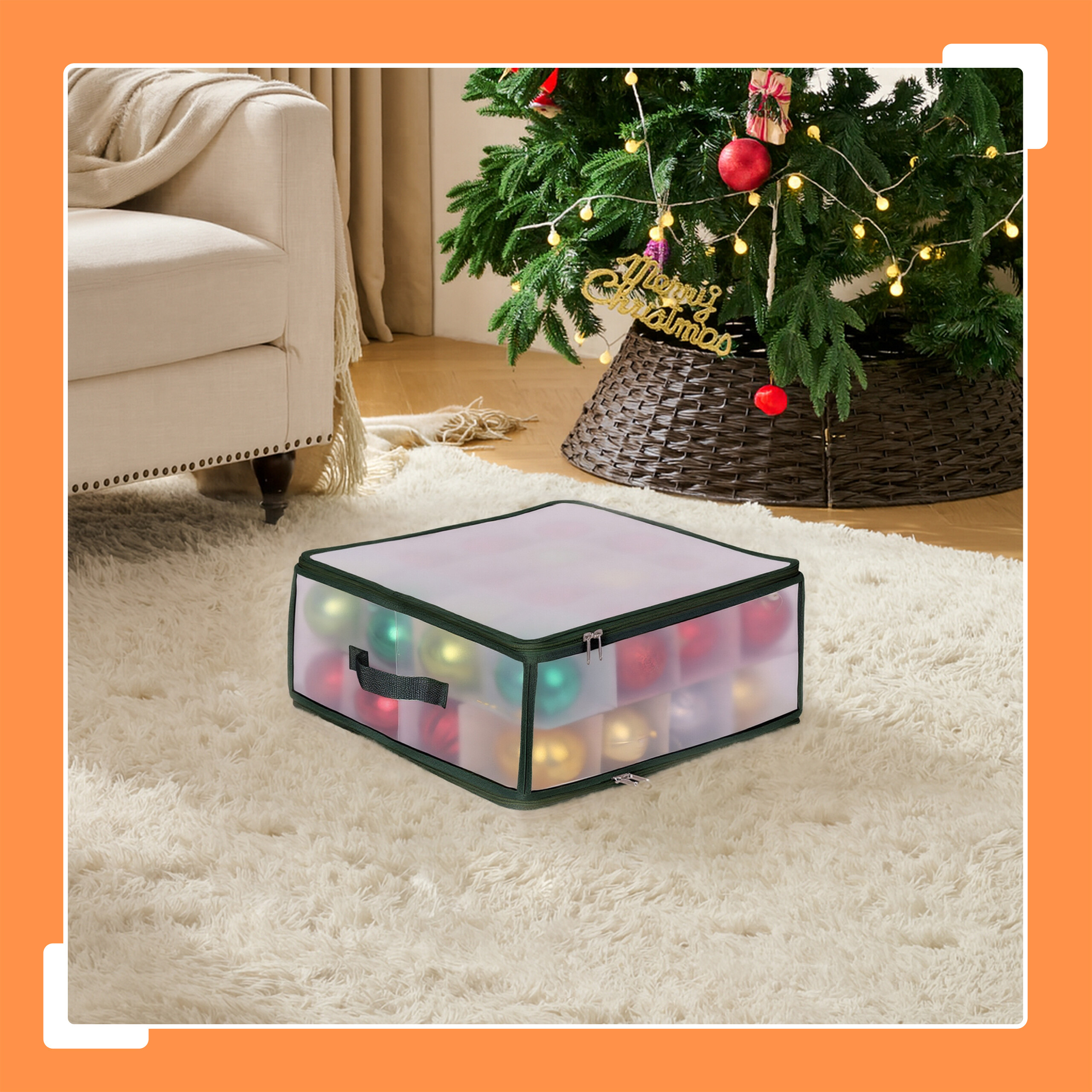 RELAXDAYS Christbaumkugelbox Weihnachtskugel-Aufbewahrungsbox