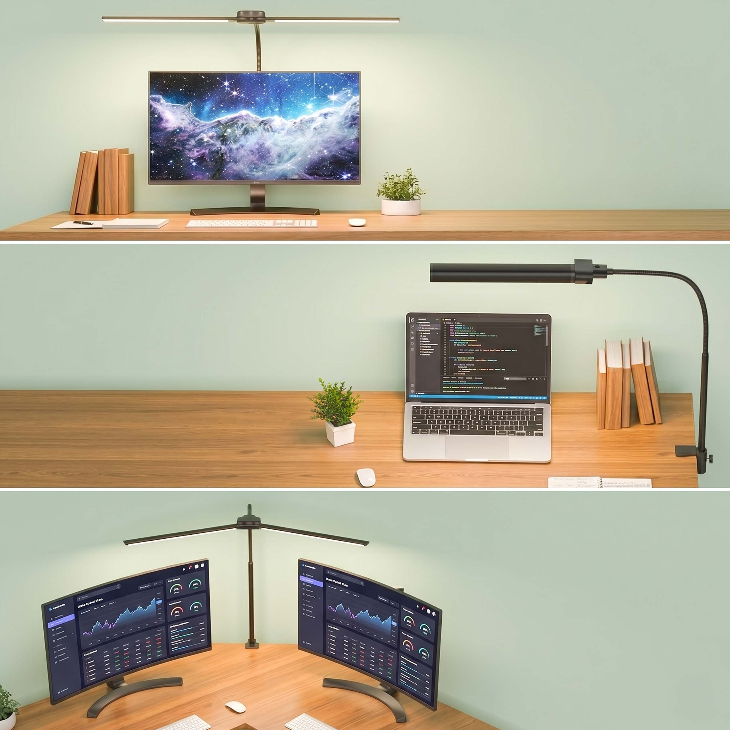 RELAXDAYS Klemmlicht LED Schreibtischlampe