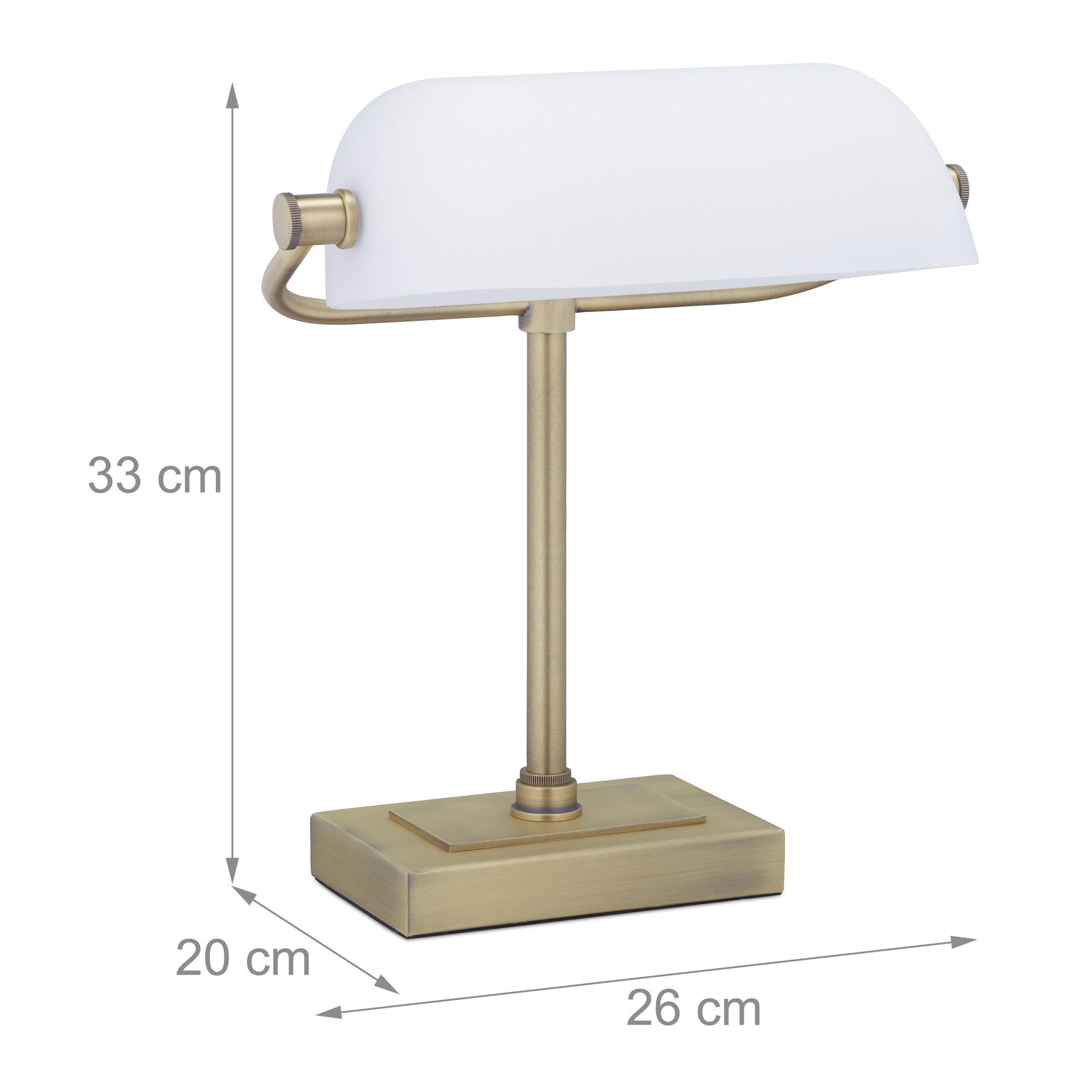 RELAXDAYS Bankerlampe Tischleuchte