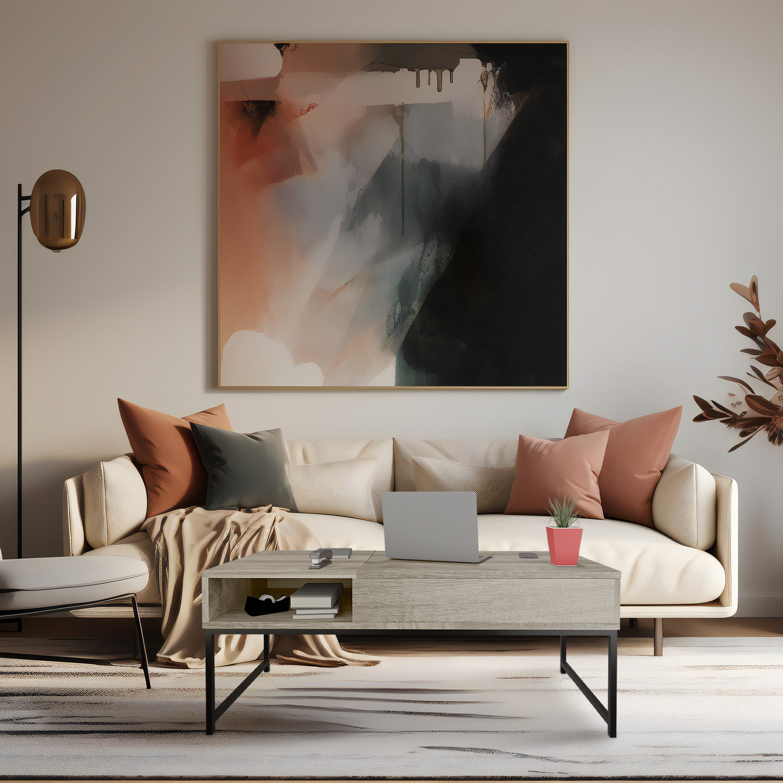 RELAXDAYS Hubtisch Couchtisch