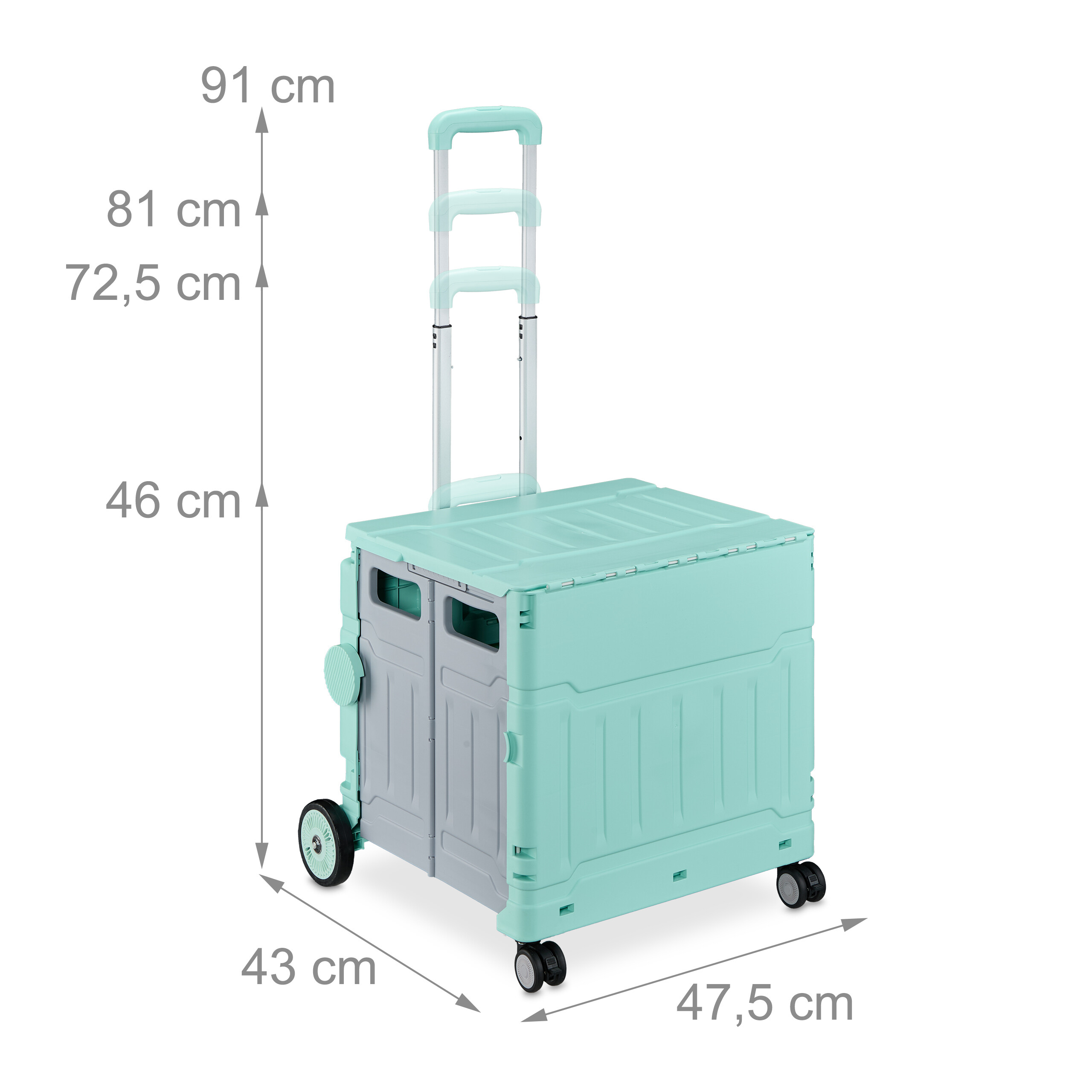 RELAXDAYS Klapptrolley Einkaufstrolley