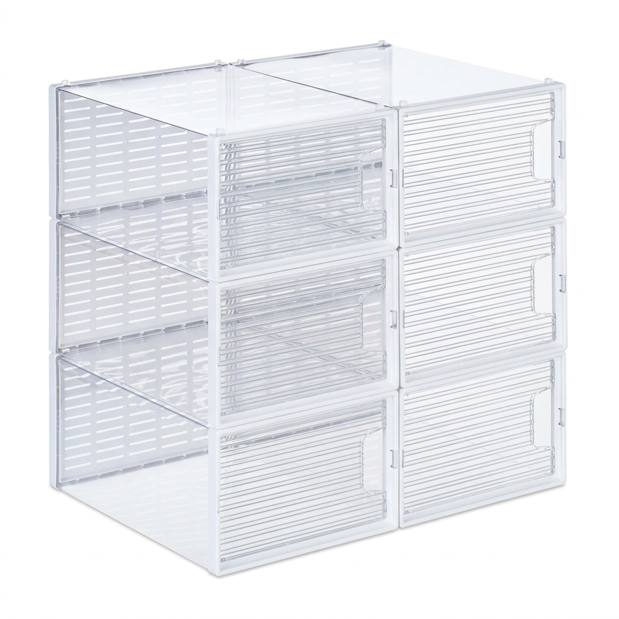 RELAXDAYS 6x Schuhbox Aufbewahrungsboxen Transparent