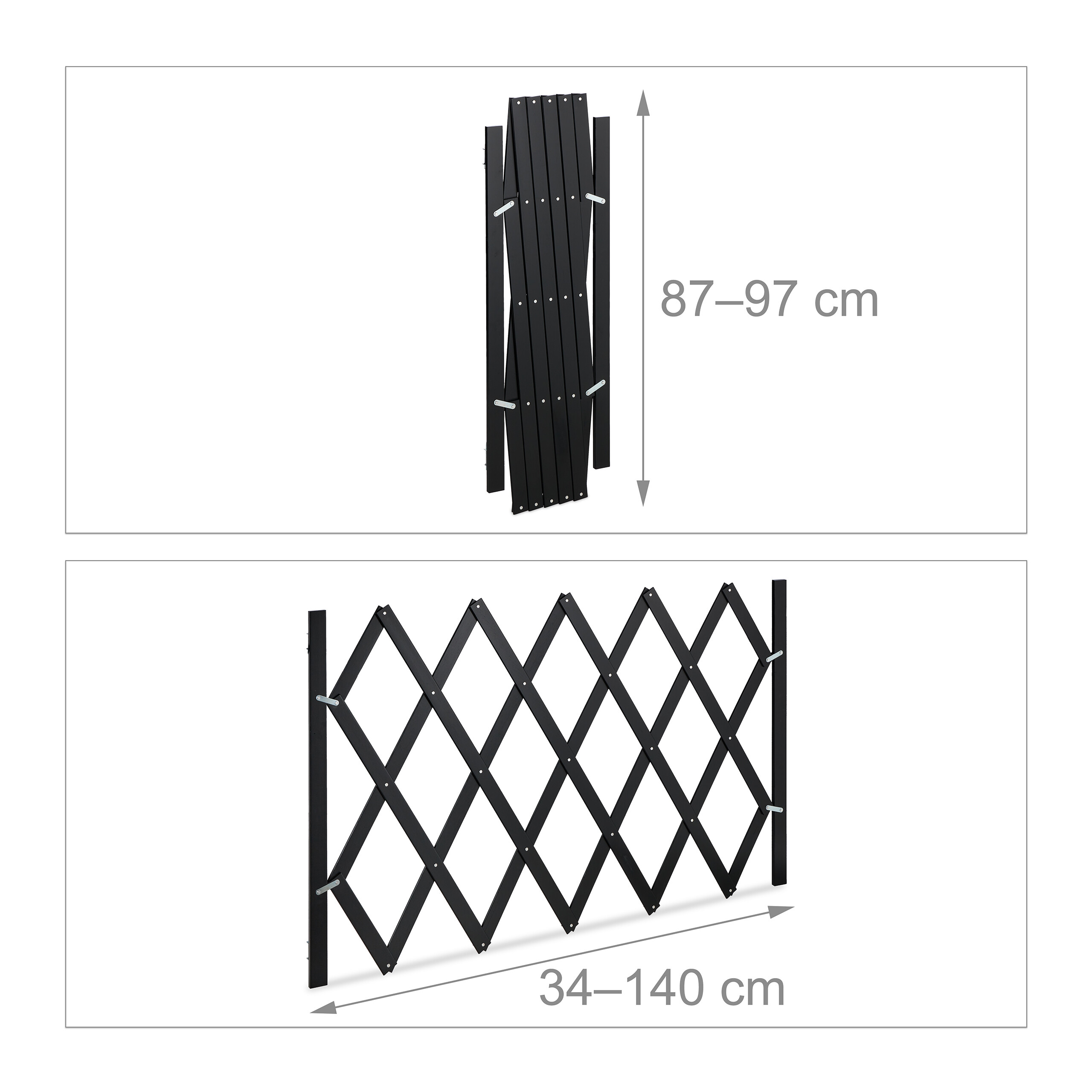 Diagramm zeigt eine schwarze Schiebetür mit Höhen- und Breitenmaßen.