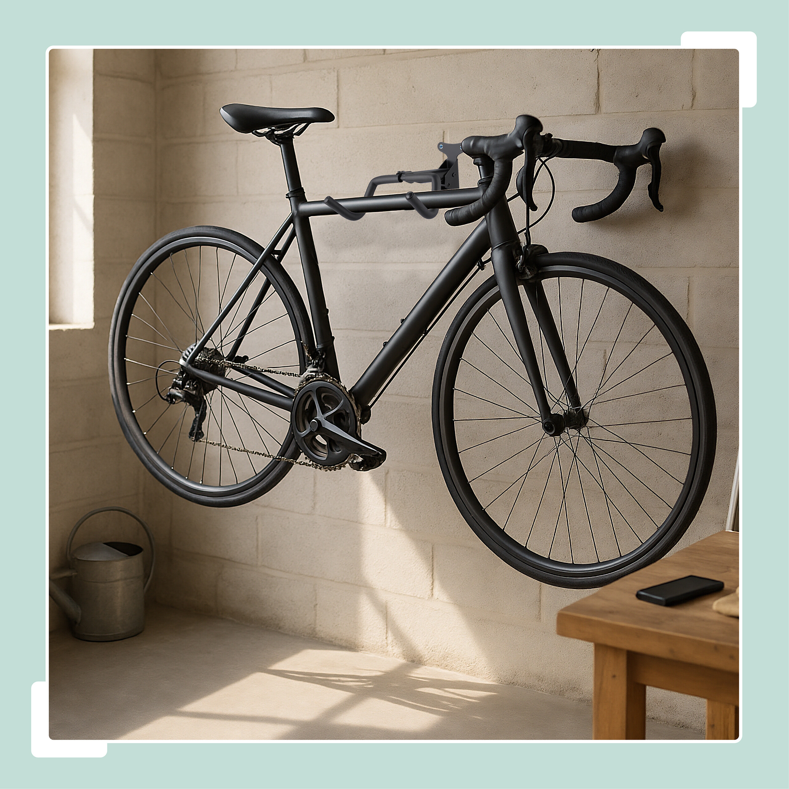 RELAXDAYS Fahrradwandhalterung, Schwarz)