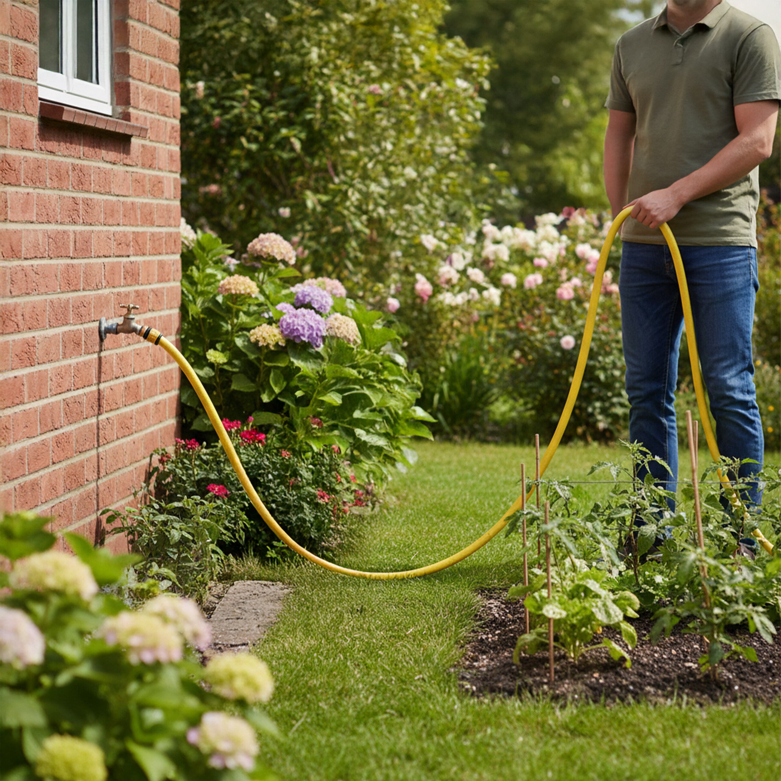 RELAXDAYS Gewebeschlauch Gartenbewässerung