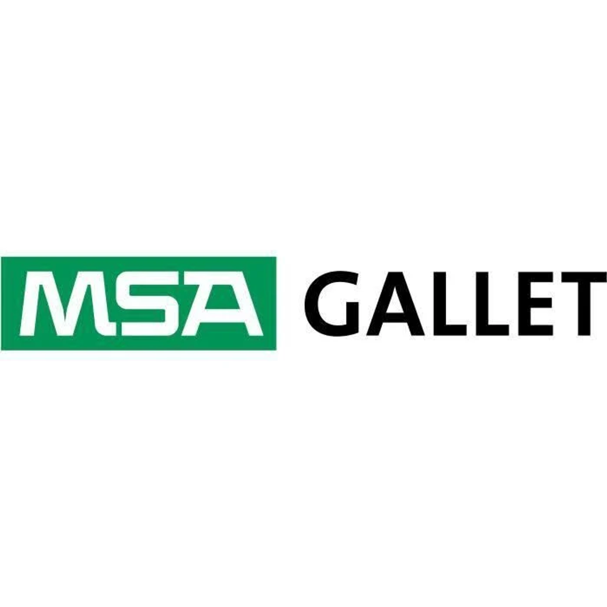 El logo muestra el texto blanco MSA en un rectángulo verde y el texto negro GALLET al lado.