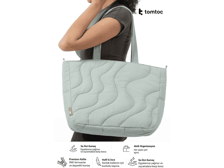TOMTOC Terra Serisi T38 - 10L - T38S1T1 14 inç Laptop Çantası Sis Mavisi