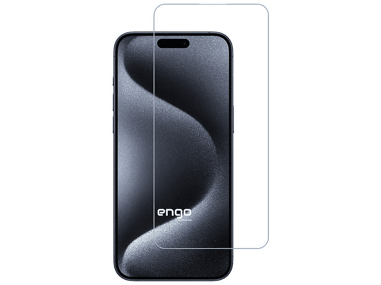 ENGO Apple iPhone 15 İle Uyumlu 9H Kırılmaz Esnek Nano Cam, HD Şeffaf Ekran Koruyucu