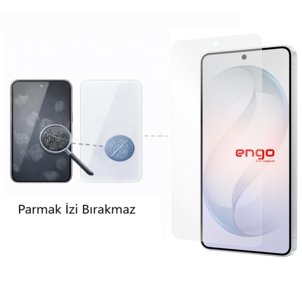 Telefon ekranı parmak izi bırakmama özelliğini koruyucu ile gösterir.