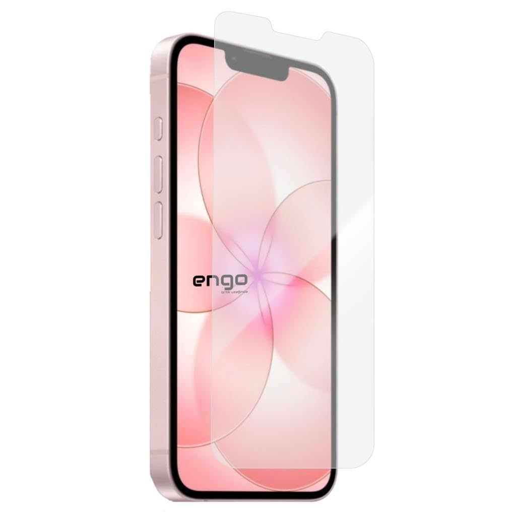 Kısmen soyulmuş şeffaf ekran koruyuculu pembe bir akıllı telefon.