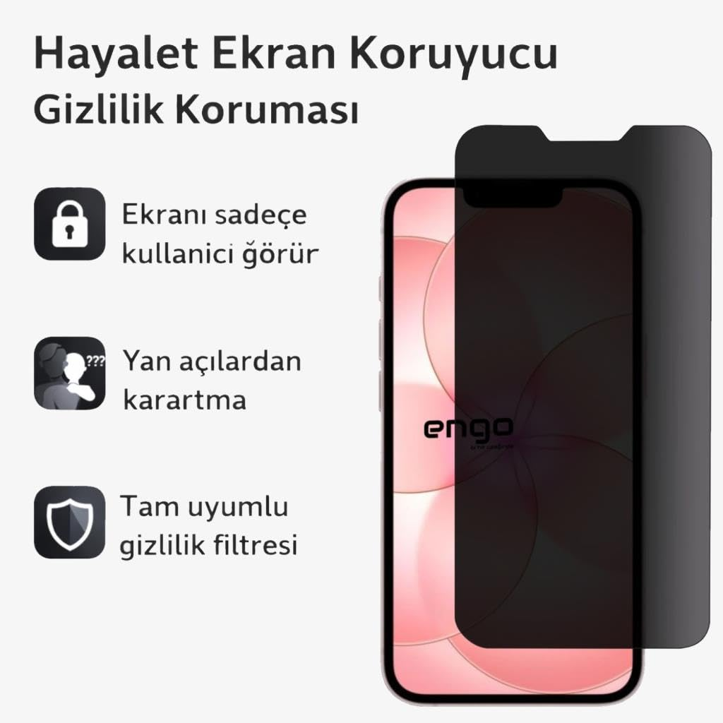 Türkçe metin içeren akıllı telefon üzerinde hayalet ekran koruyucu reklamı.