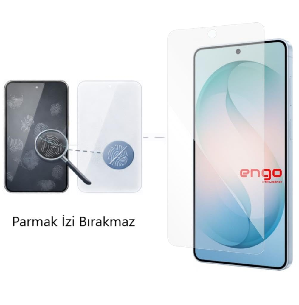 Parmak izi bırakmayan ekran koruyuculu akıllı telefon ve normal filmle karşılaştırma.