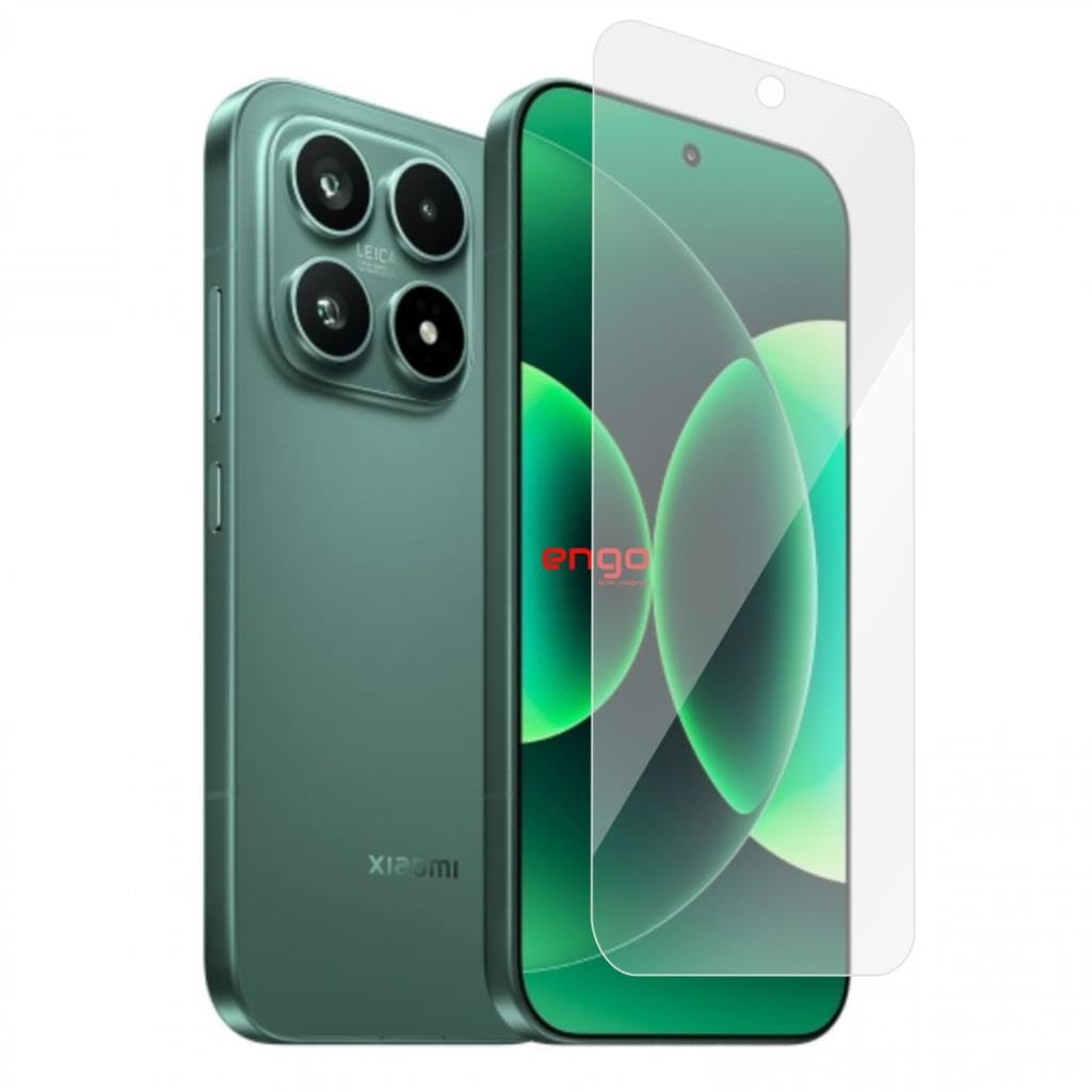 Arkada dört Leica kamerası ve ekran koruyucusu olan yeşil Xiaomi akıllı telefon.
