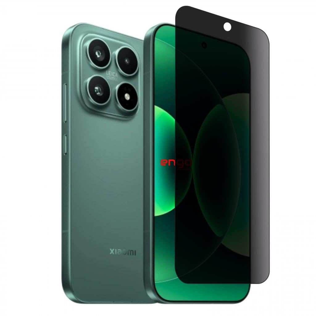 Dört kameralı ve siyah ekran koruyuculu yeşil Xiaomi akıllı telefon.
