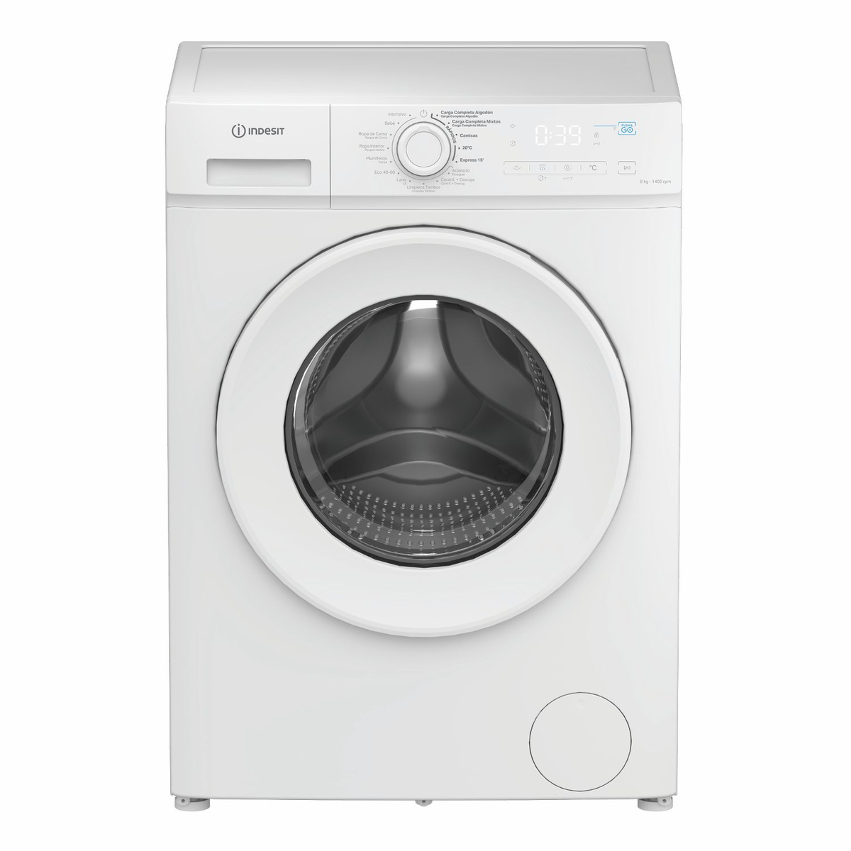 Lavadora carga frontal - INDESIT IMA 864 MY TIME SPT, 8 kg, 1400 rpm, 15 programas, Blanco