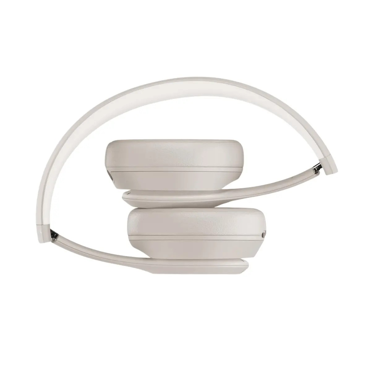 Cuffie over-ear pieghevoli grigio chiaro su sfondo bianco.