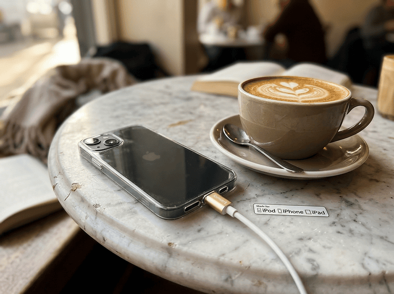TSMART MFi Lisanslı iPhone| Hızlı Şarj & Veri Aktarım | Dayanıklı Lightning Şarj ve Data Kablosu Altın