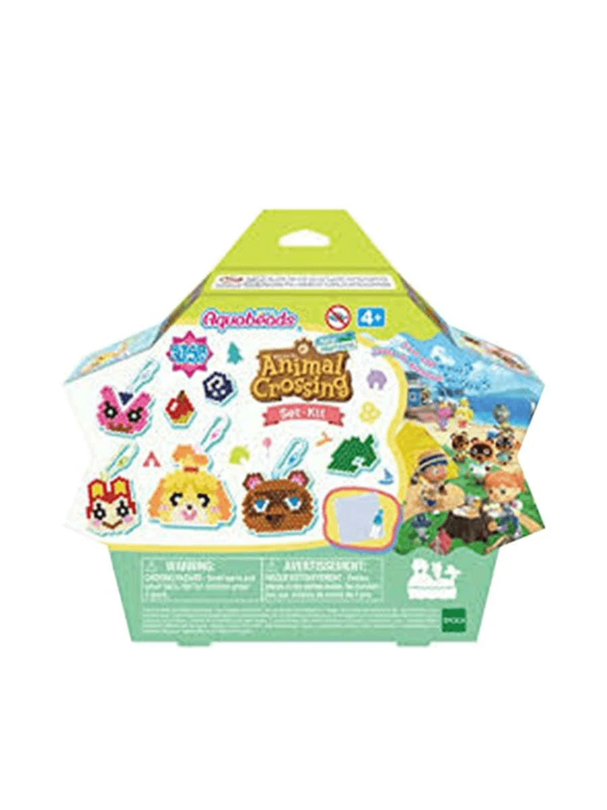 Caja del set Animal Crossing Aquabeads con varios diseños de personajes.